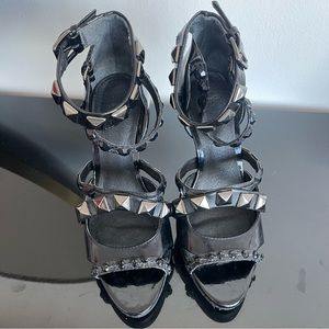 Topshop studded black heels 38